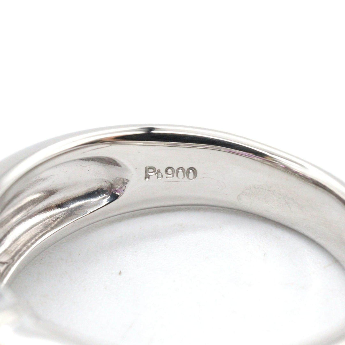 Platinum Diamond Sapphire Ring – inside band