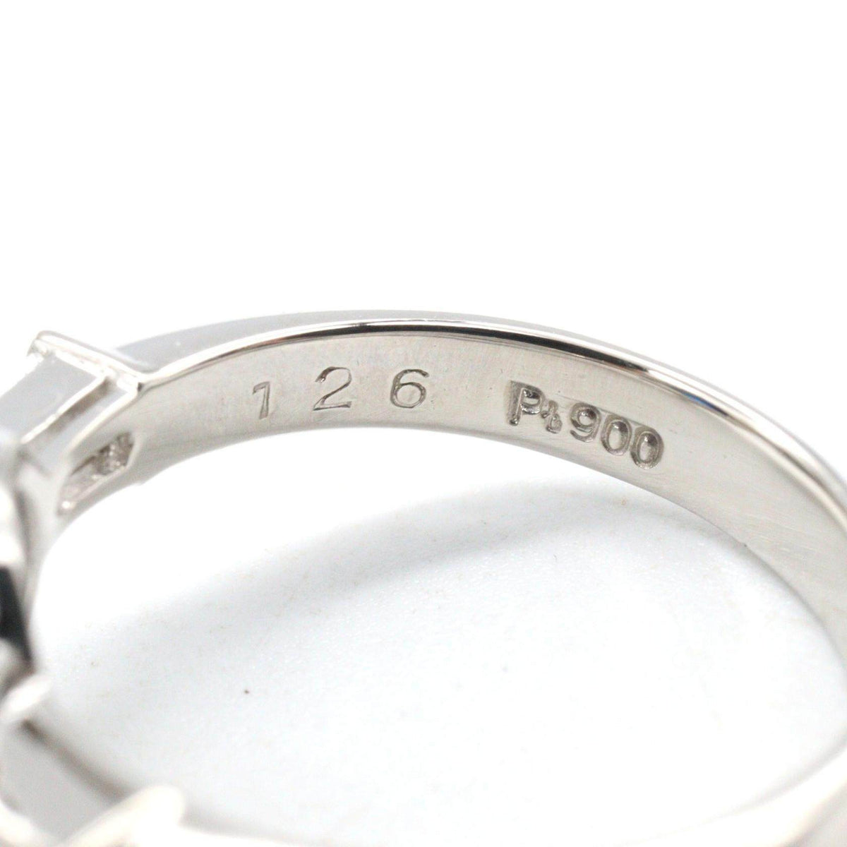 Platinum Diamond Sapphire Ring – inside band
