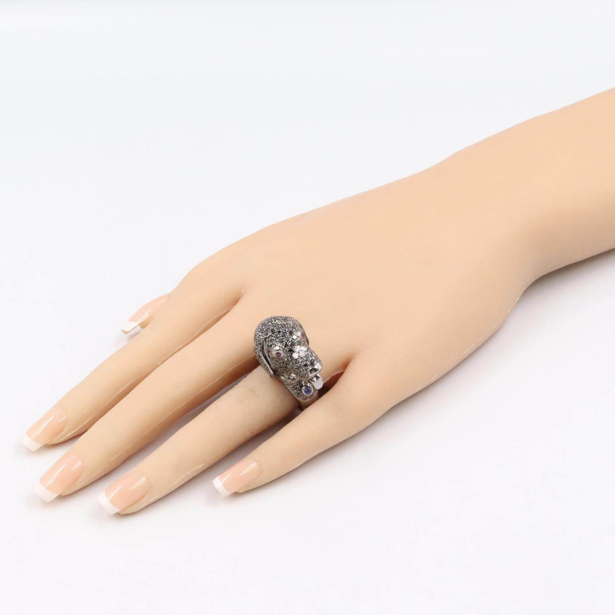 18K White Gold Diamond Ruby Ring – image 10