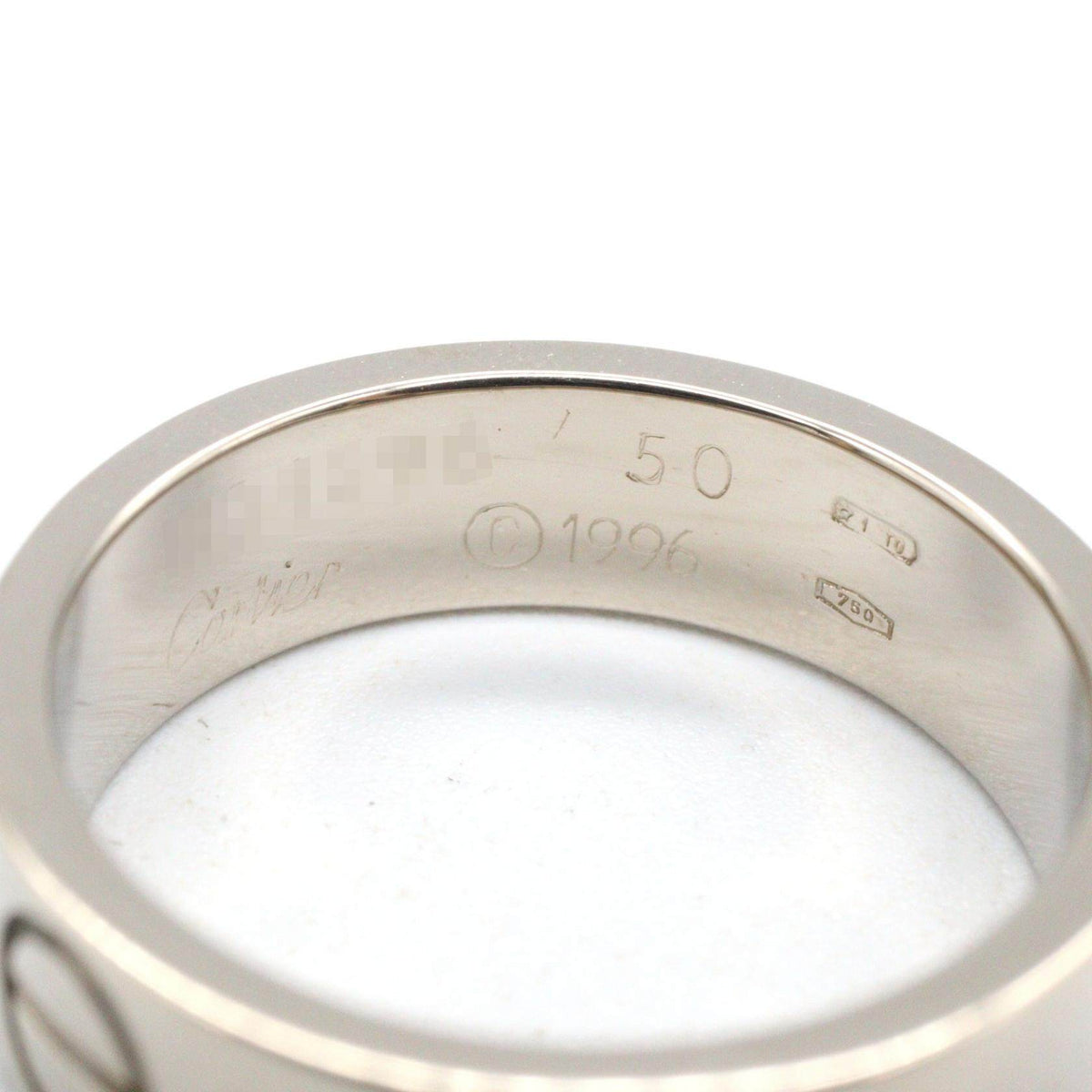 Cartier Love 18K White Gold Diamond Ring – top view