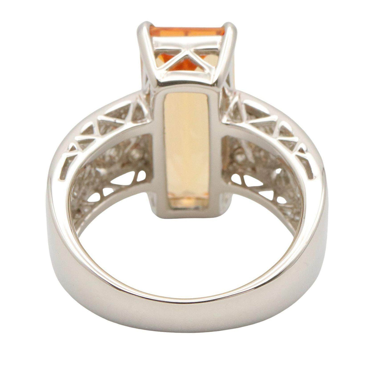 Platinum Imperial Diamond Topaz Ring – top view