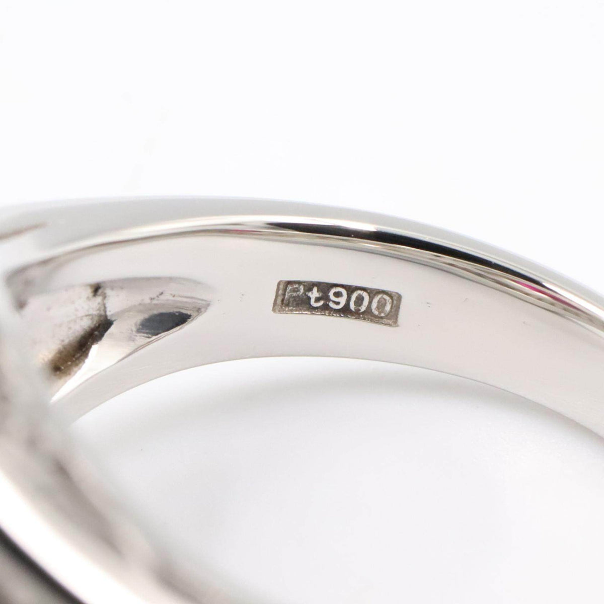 Platinum Diamond Ruby Ring – inside band