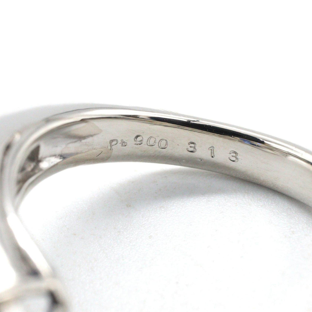 Platinum Diamond Sapphire Ring – inside band