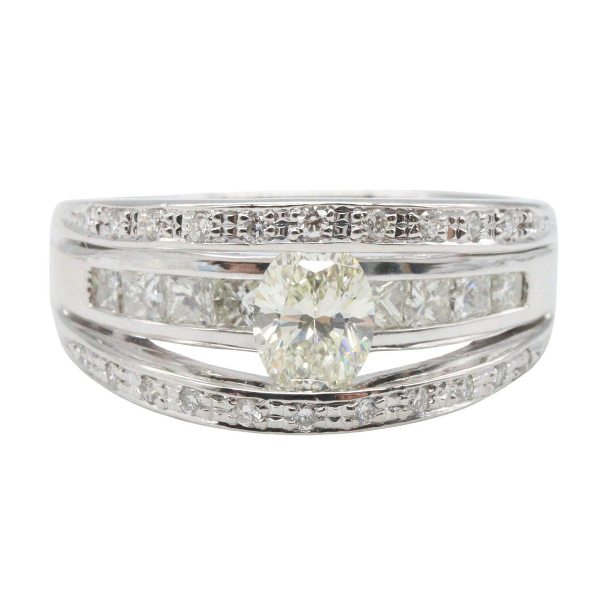 Platinum Diamond Ring – side view
