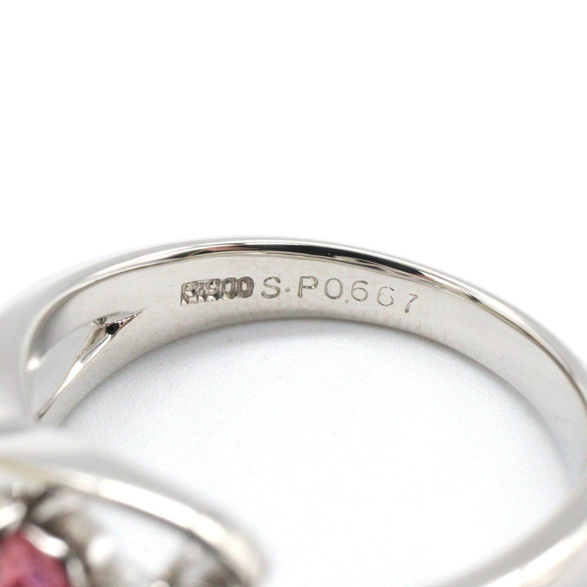 Platinum Diamond Sapphire Ring – inside band