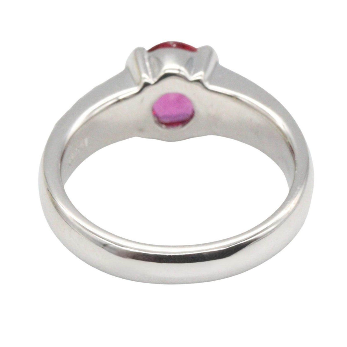 Platinum Diamond Ruby Ring – top view
