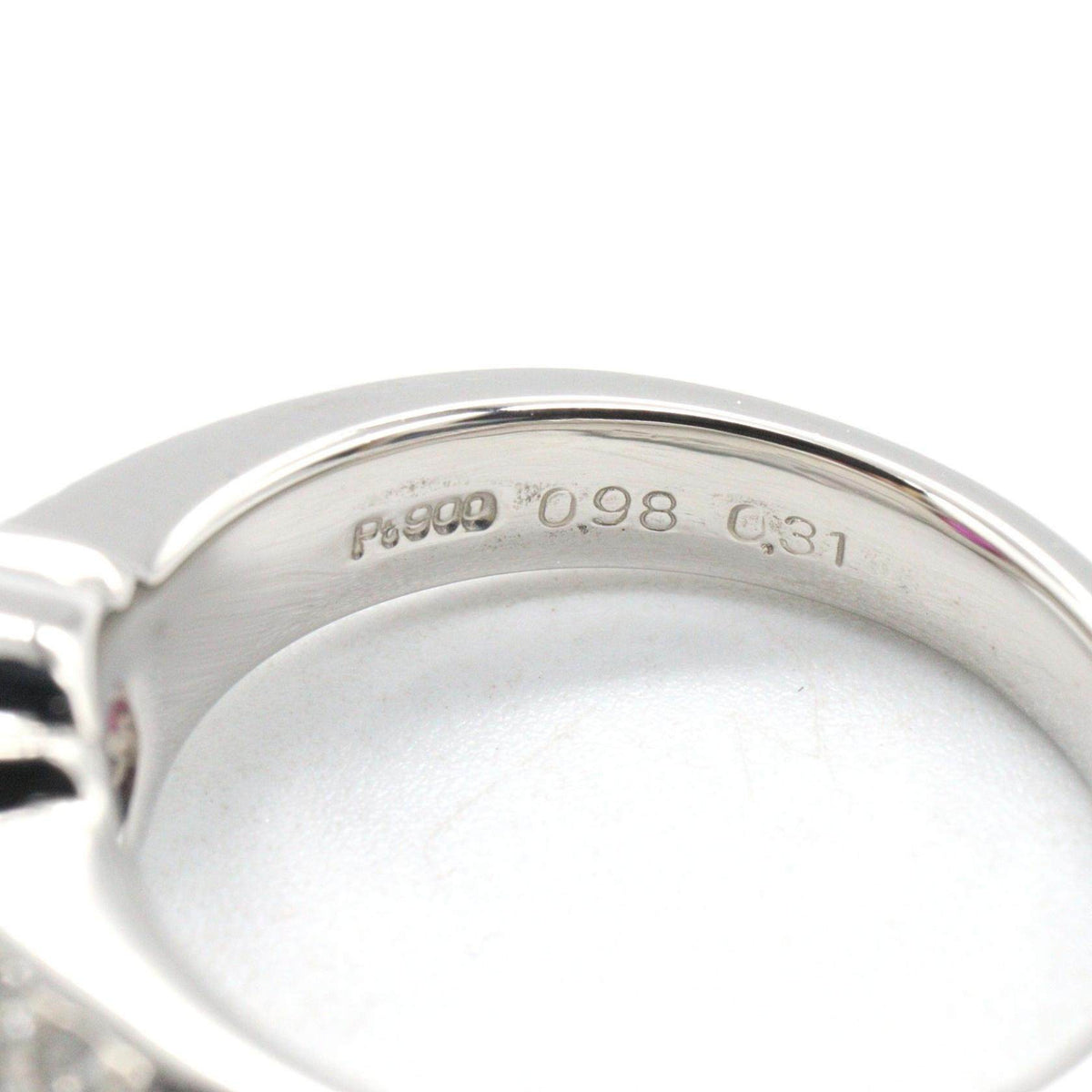 Platinum Diamond Ruby Ring – inside band