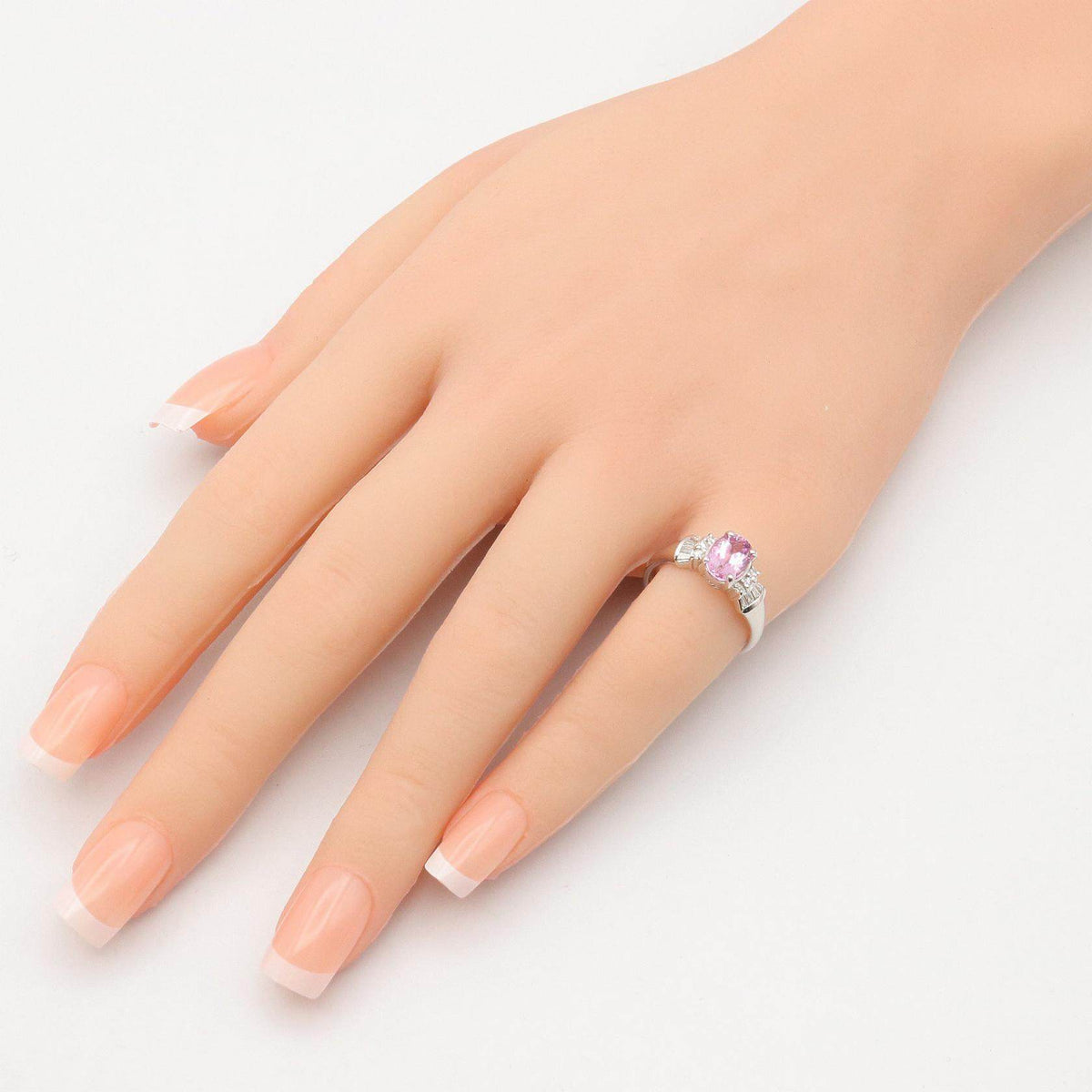 Platinum Diamond Topaz Ring – image 15