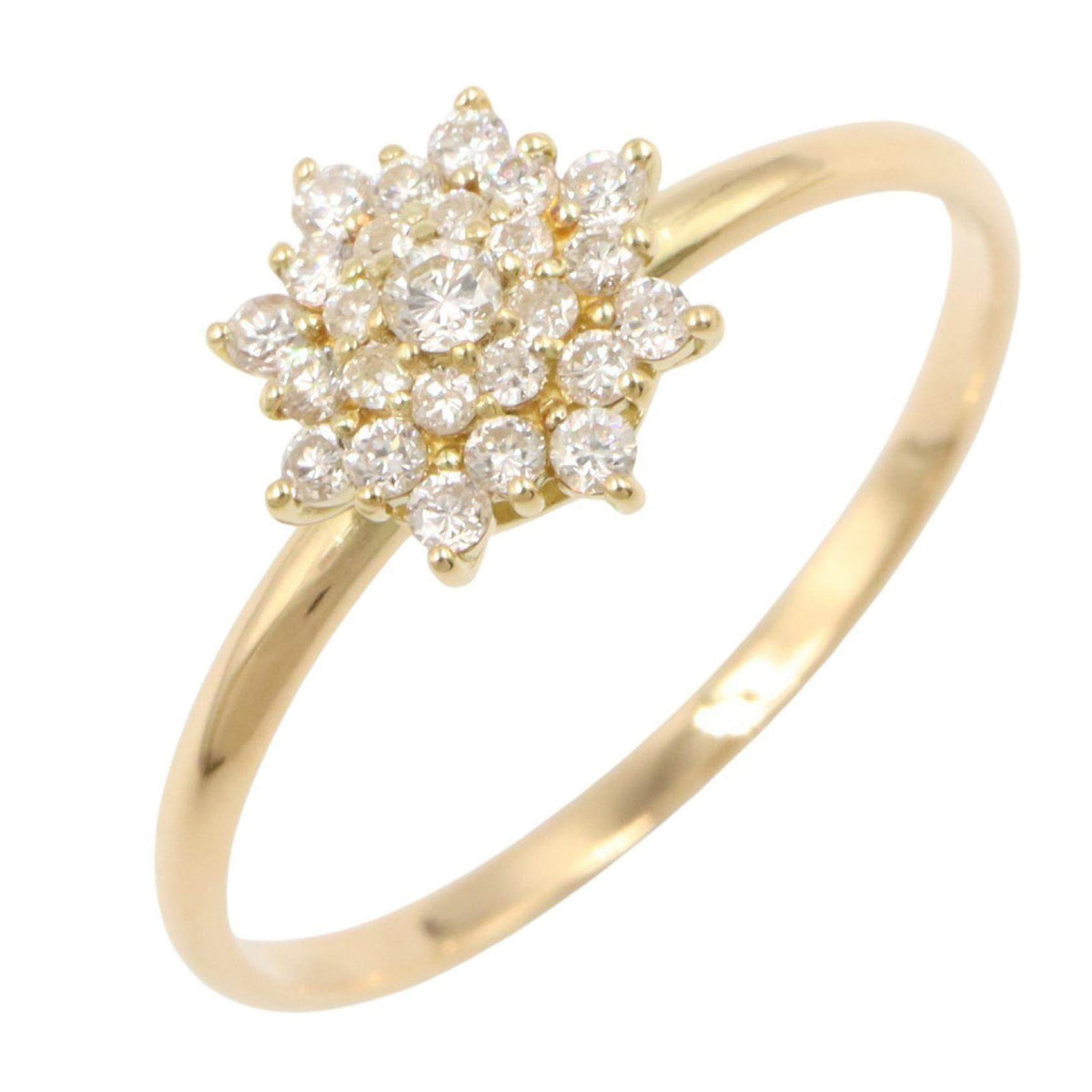 18K Yellow Gold Diamond Ring – front view