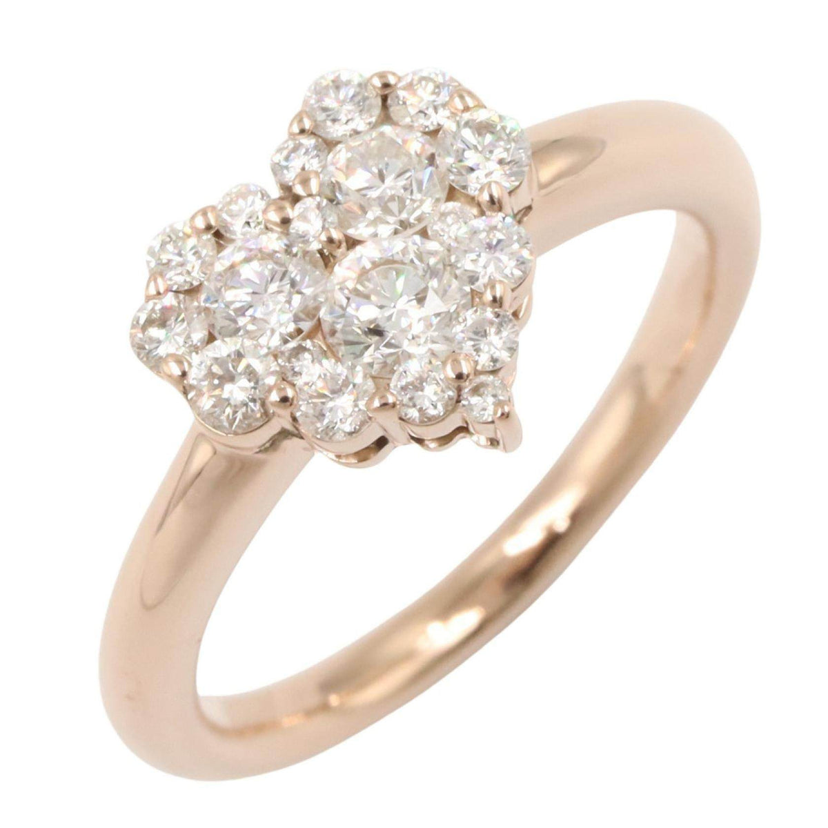 18K Rose Gold Diamond Ring – front view