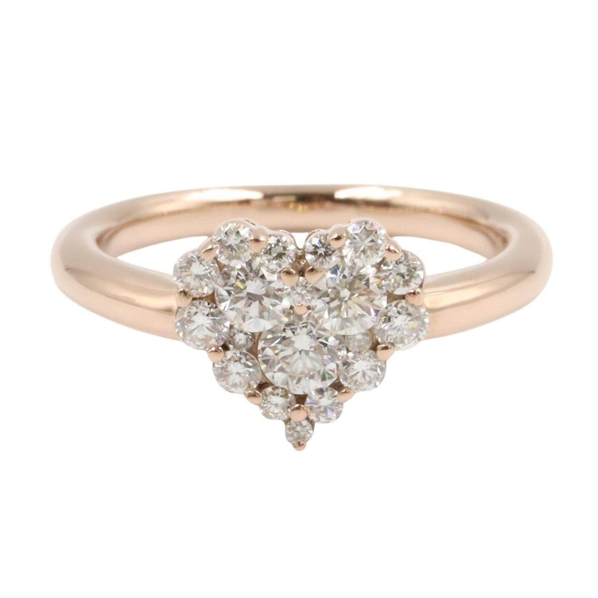 18K Rose Gold Diamond Ring – side view