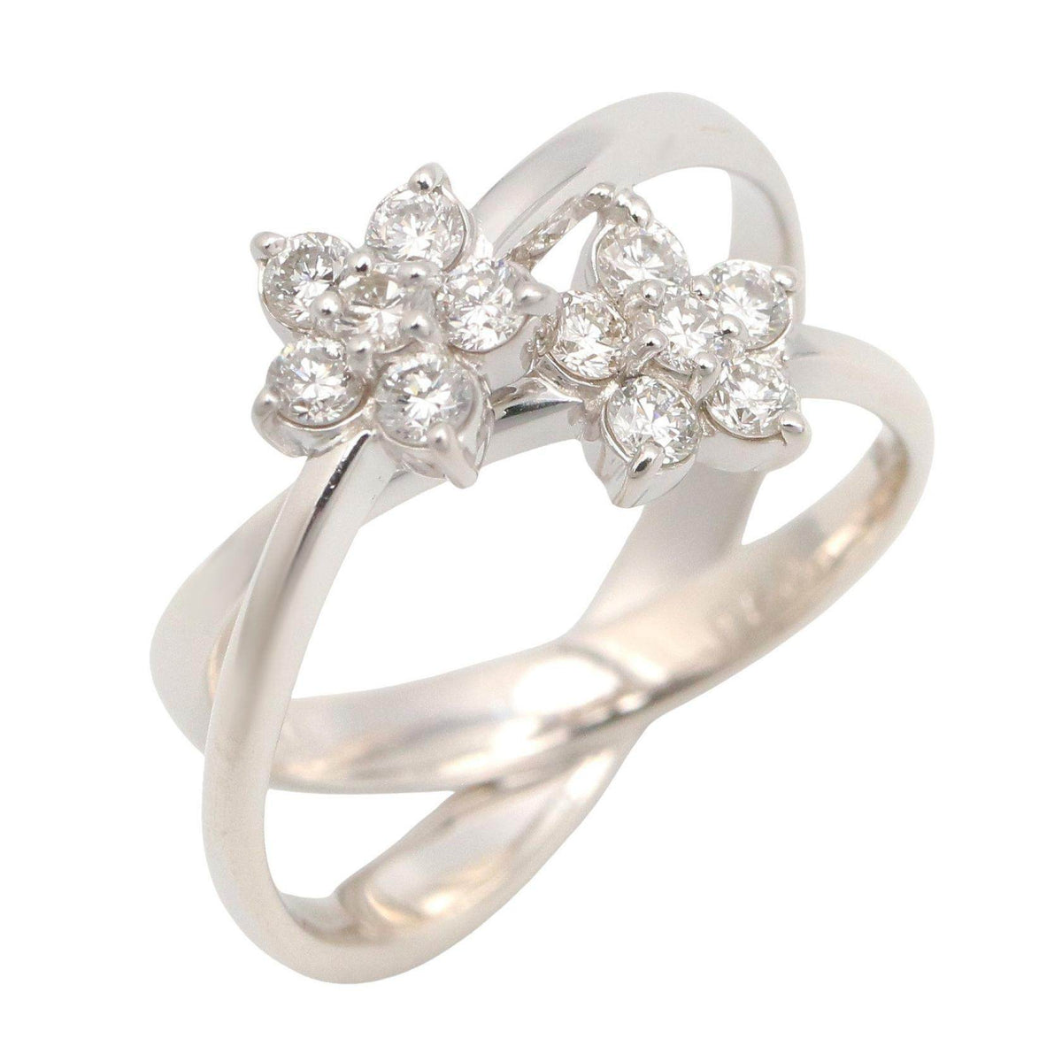 Ponte Vecchio 18K White Gold Diamond Ring – front view