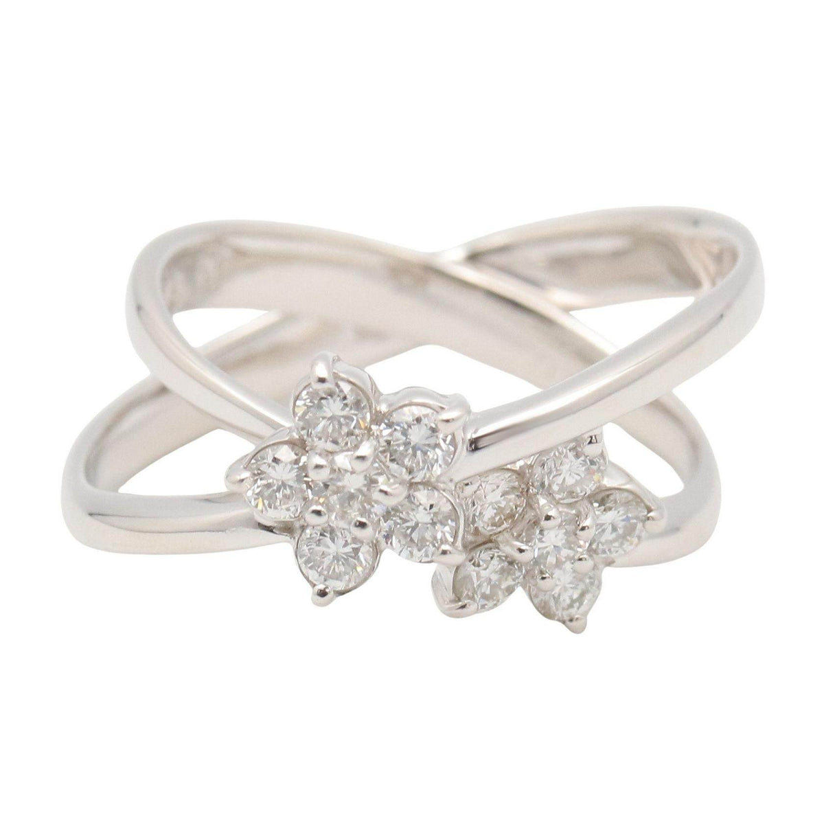 Ponte Vecchio 18K White Gold Diamond Ring – side view