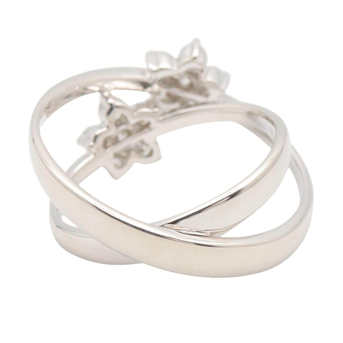 Ponte Vecchio 18K White Gold Diamond Ring – top view