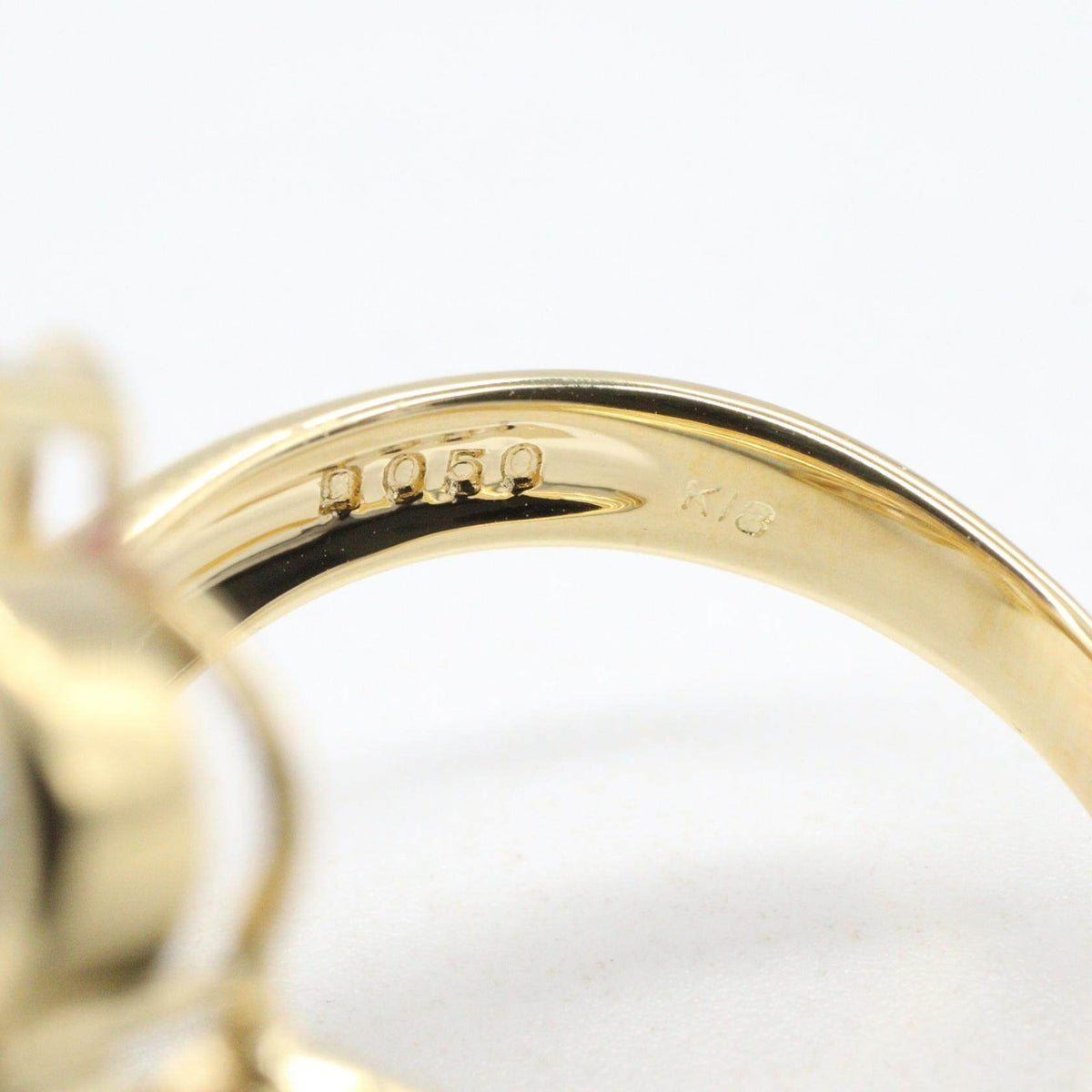 18K Yellow Gold Multi Gemstone Diamond Ring – inside band