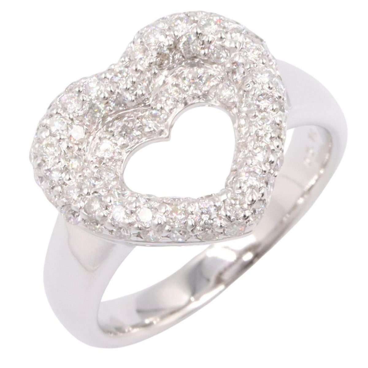 18K White Gold Diamond Ring – front view