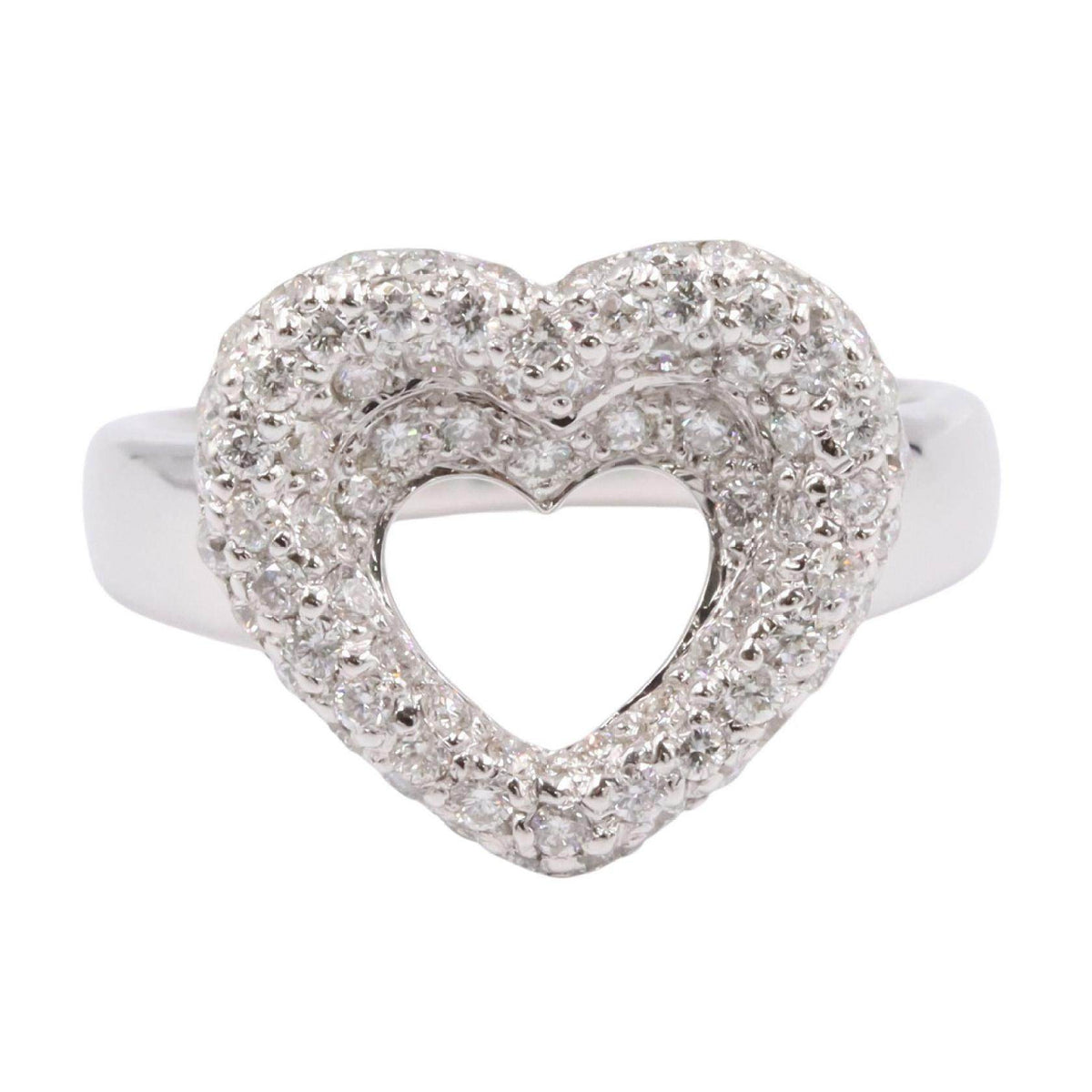 18K White Gold Diamond Ring – side view