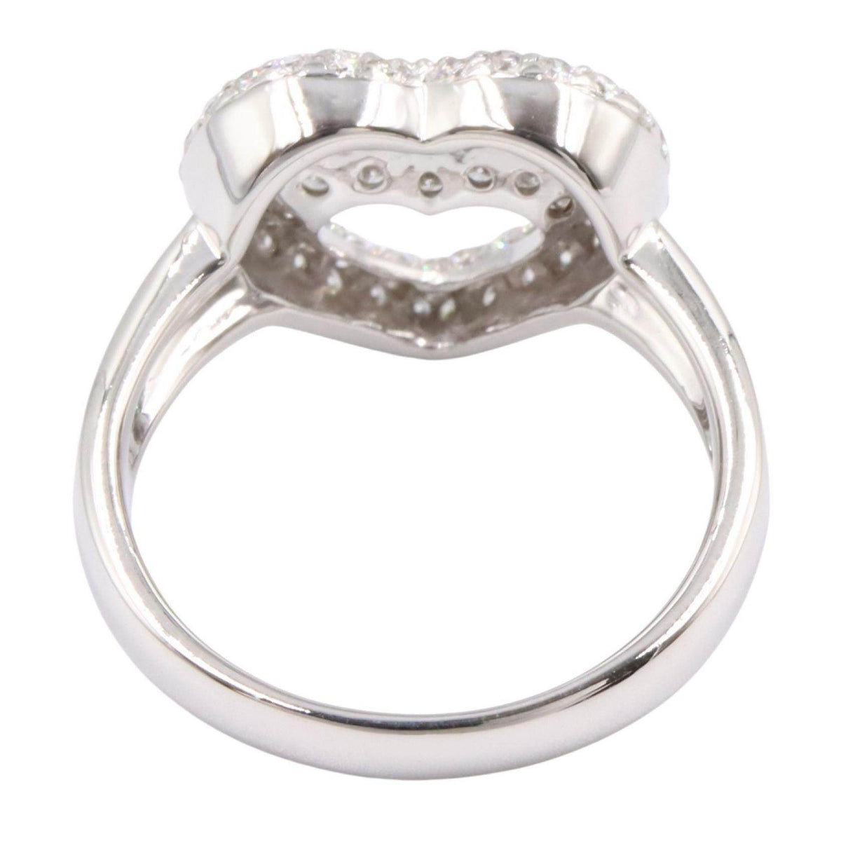 18K White Gold Diamond Ring – top view