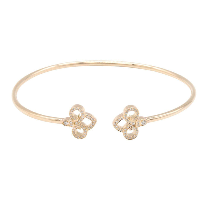 Tiffany & Co. Fleur de Lis 18K Rose Gold Diamond Bracelet – front view