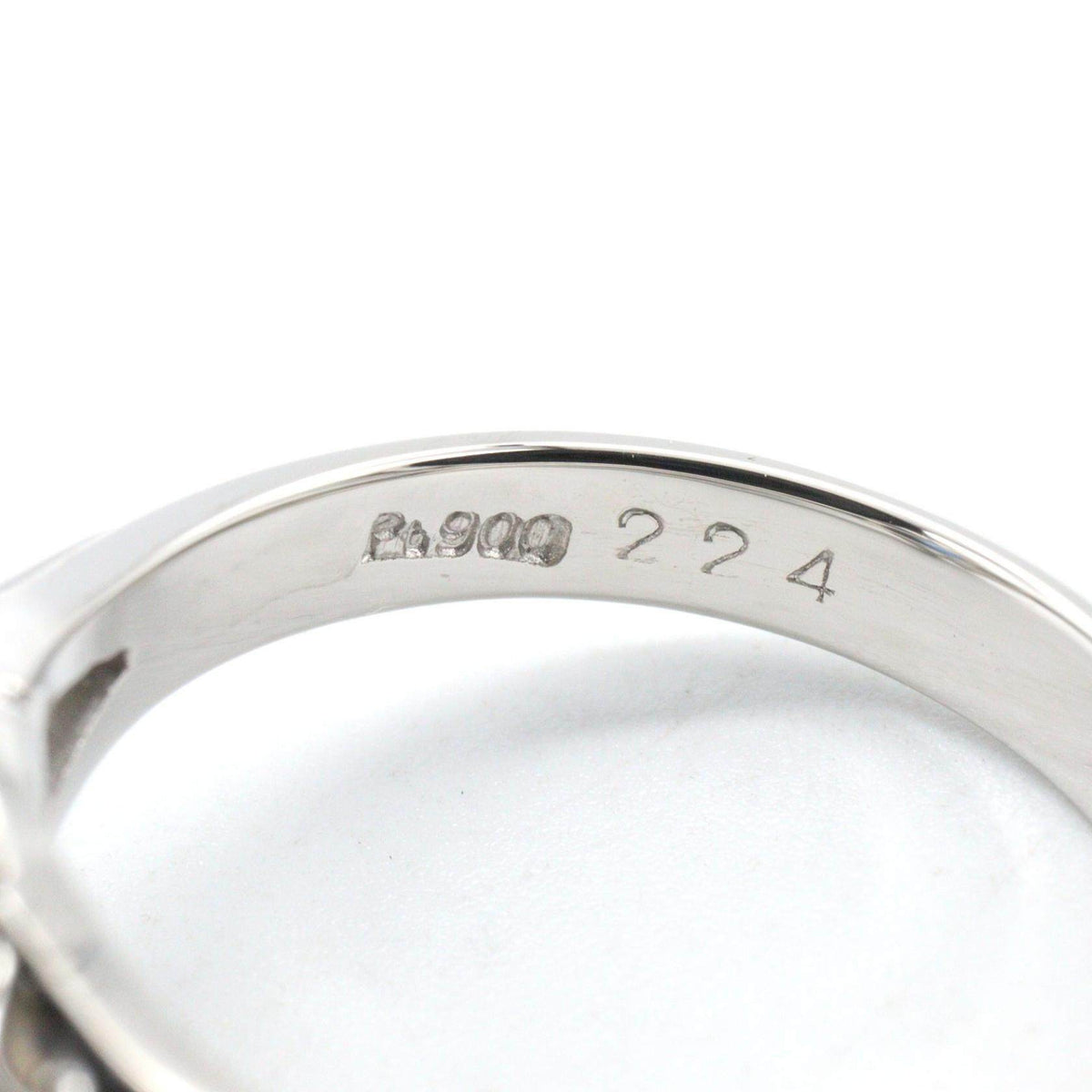Platinum Diamond Sapphire Ring – inside band