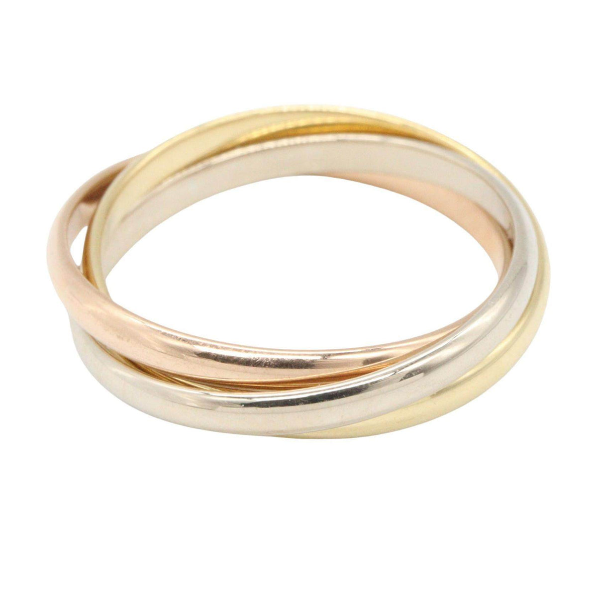 Cartier Trinity Three Color 18K Yellow Gold Ring – side view
