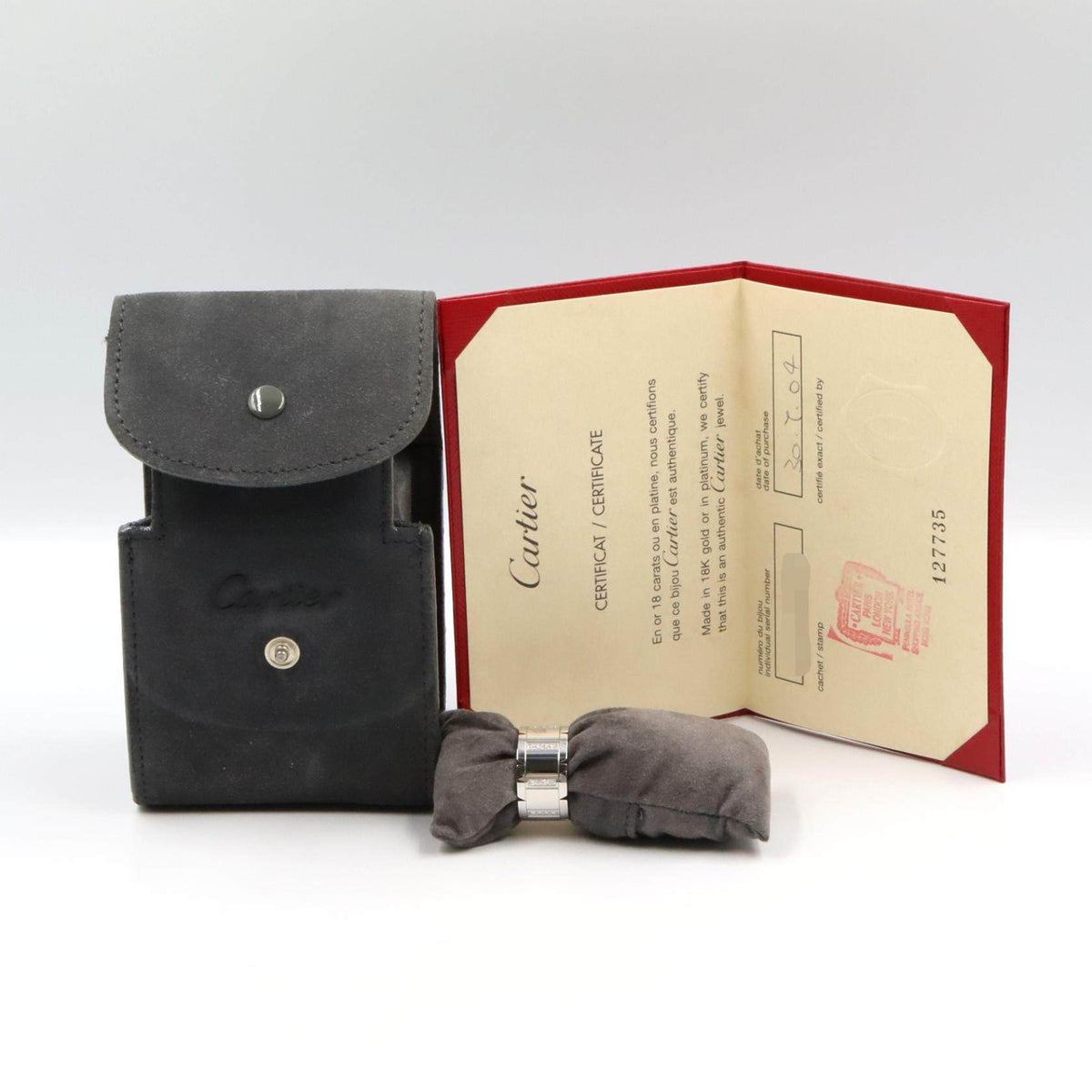 Cartier Tank Francaise 18K White Gold Diamond Ring – alternate view