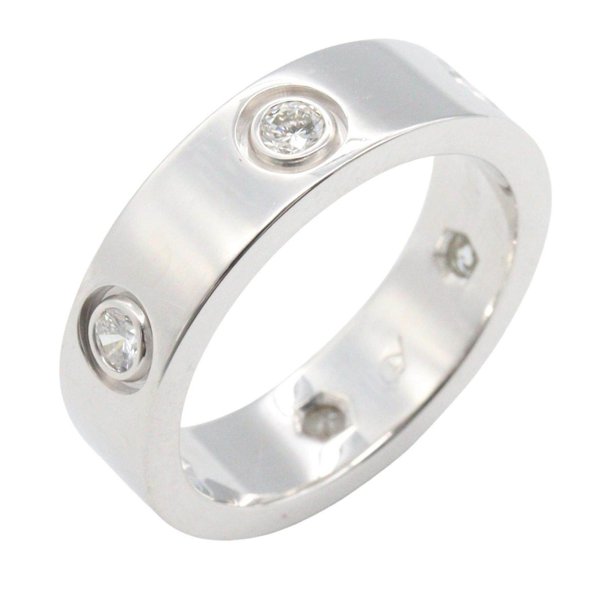 Cartier Love 18K White Gold Diamond Ring – front view