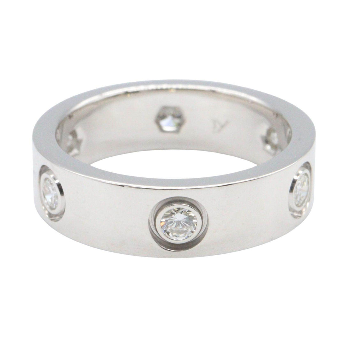 Cartier Love 18K White Gold Diamond Ring – side view