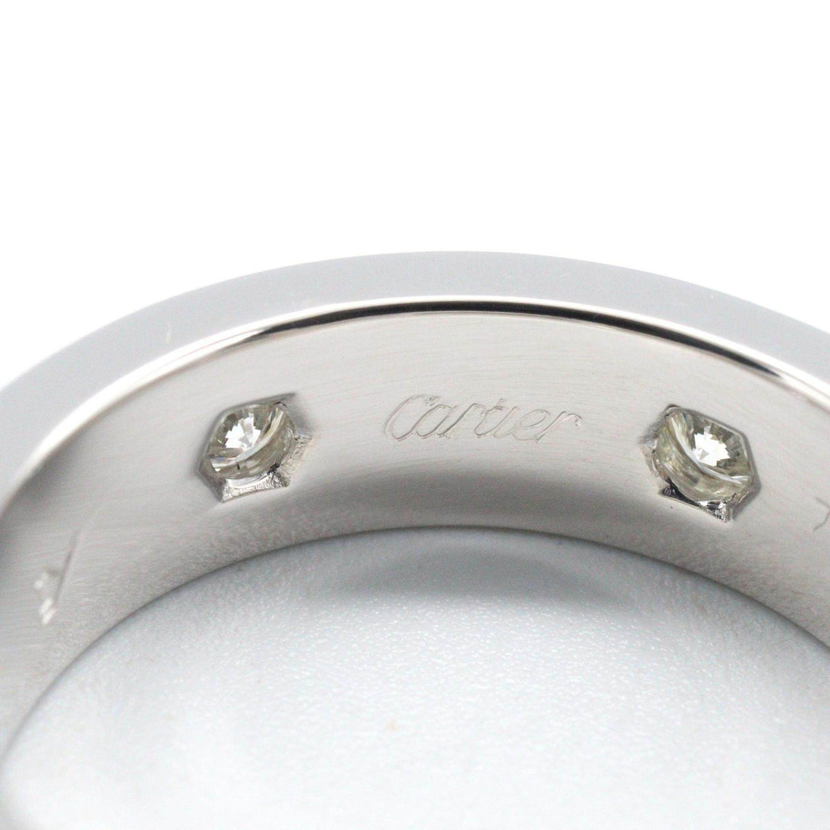 Cartier Love 18K White Gold Diamond Ring – inside band