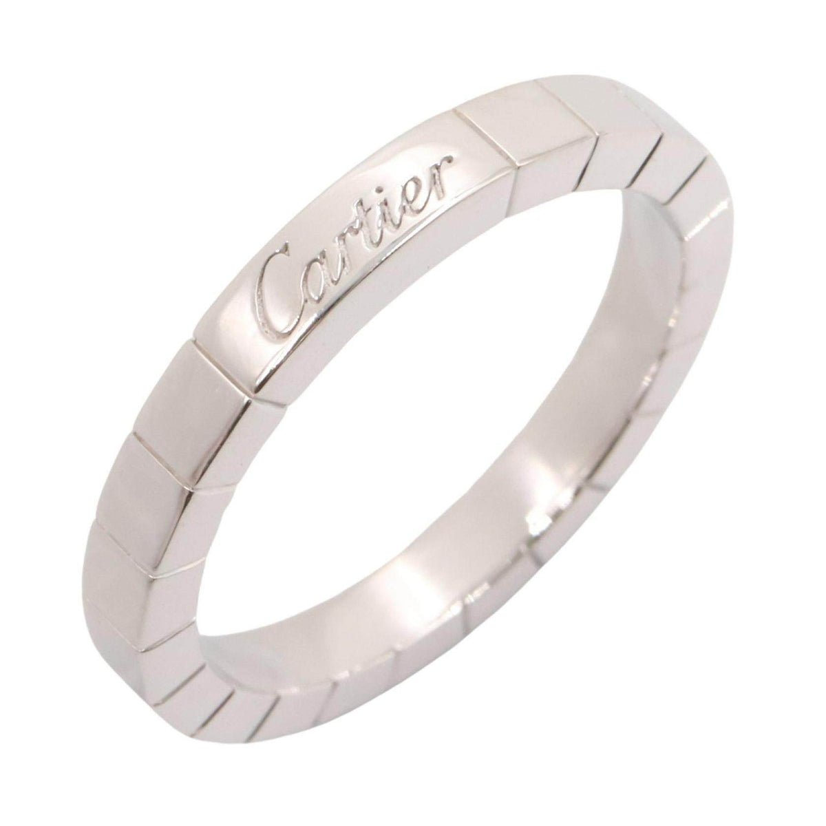 Cartier Lanieres 18K White Gold Diamond Ring – front view