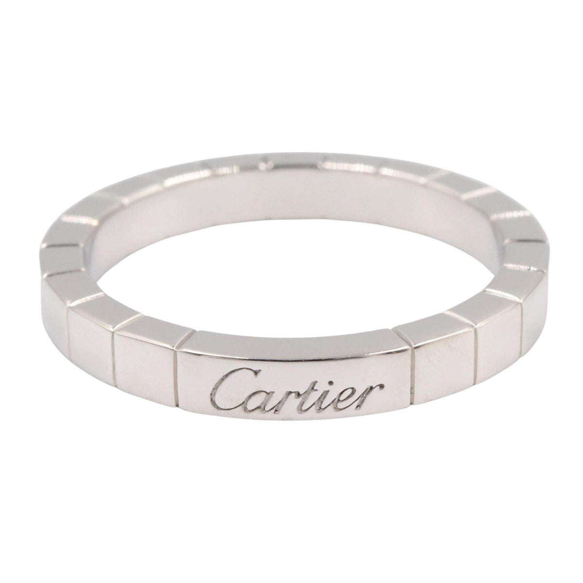 Cartier Lanieres 18K White Gold Diamond Ring – side view