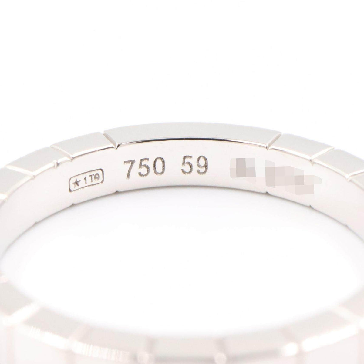 Cartier Lanieres 18K White Gold Diamond Ring – inside band
