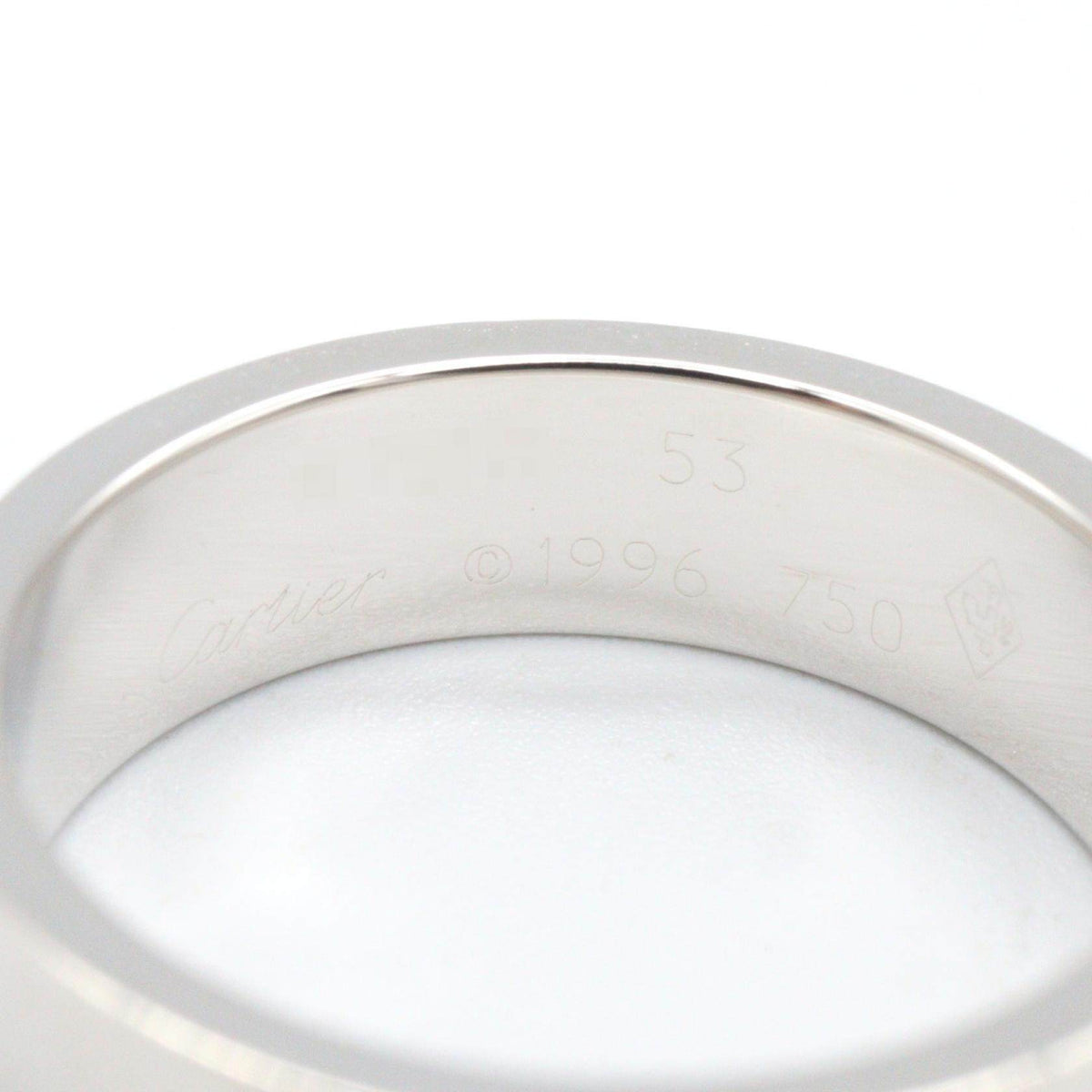 Cartier Love 18K White Gold Diamond Ring – top view