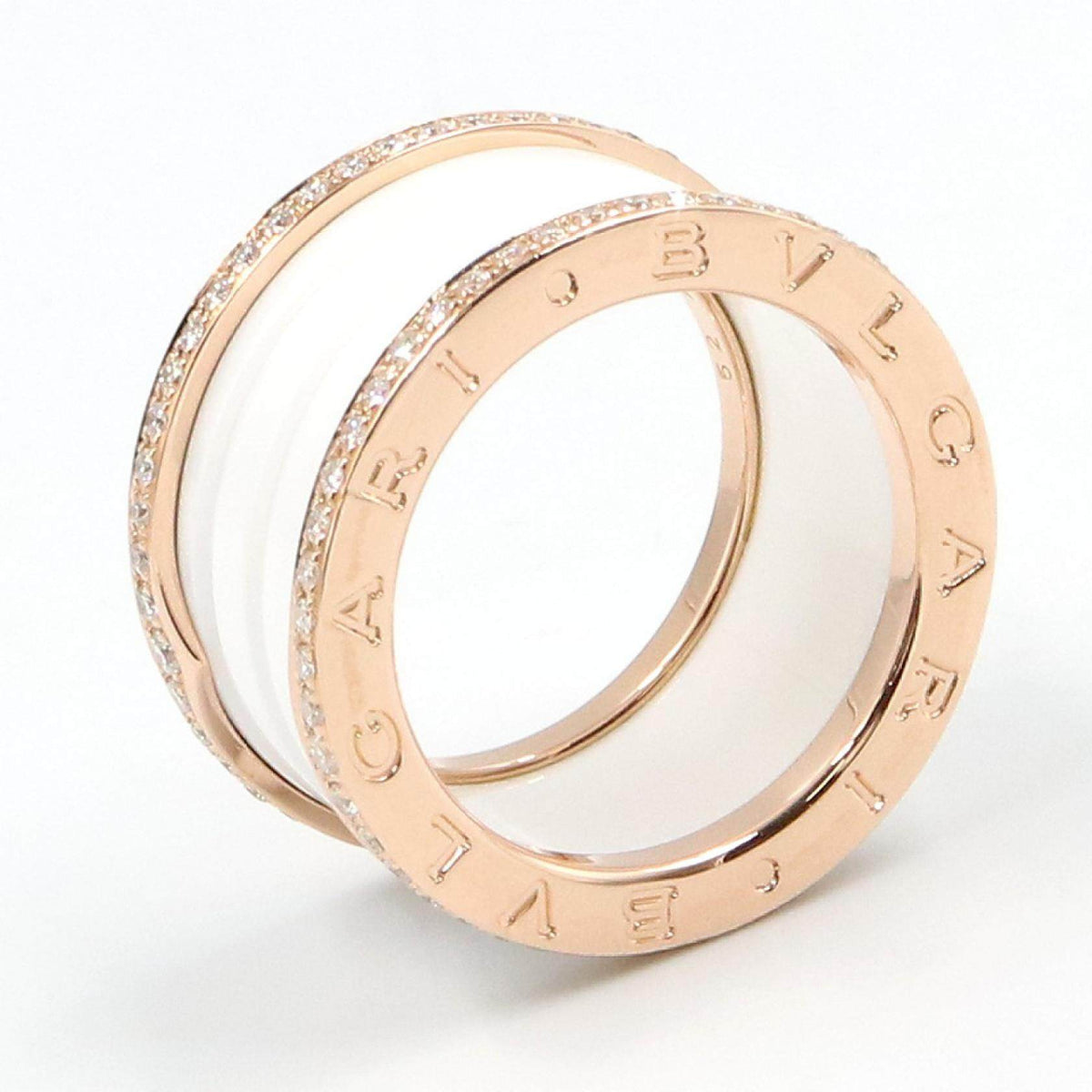 Bulgari B-zero1 Ceramic 18K Rose Gold Diamond Ring – packaging
