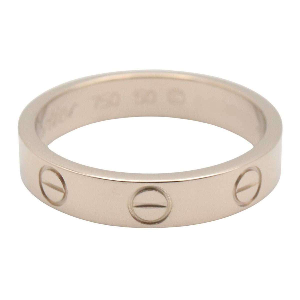 Cartier Mini Love 18K White Gold Ring – top view