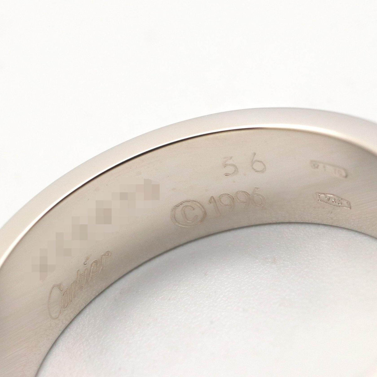 Cartier Love 18K White Gold Ring – inside band