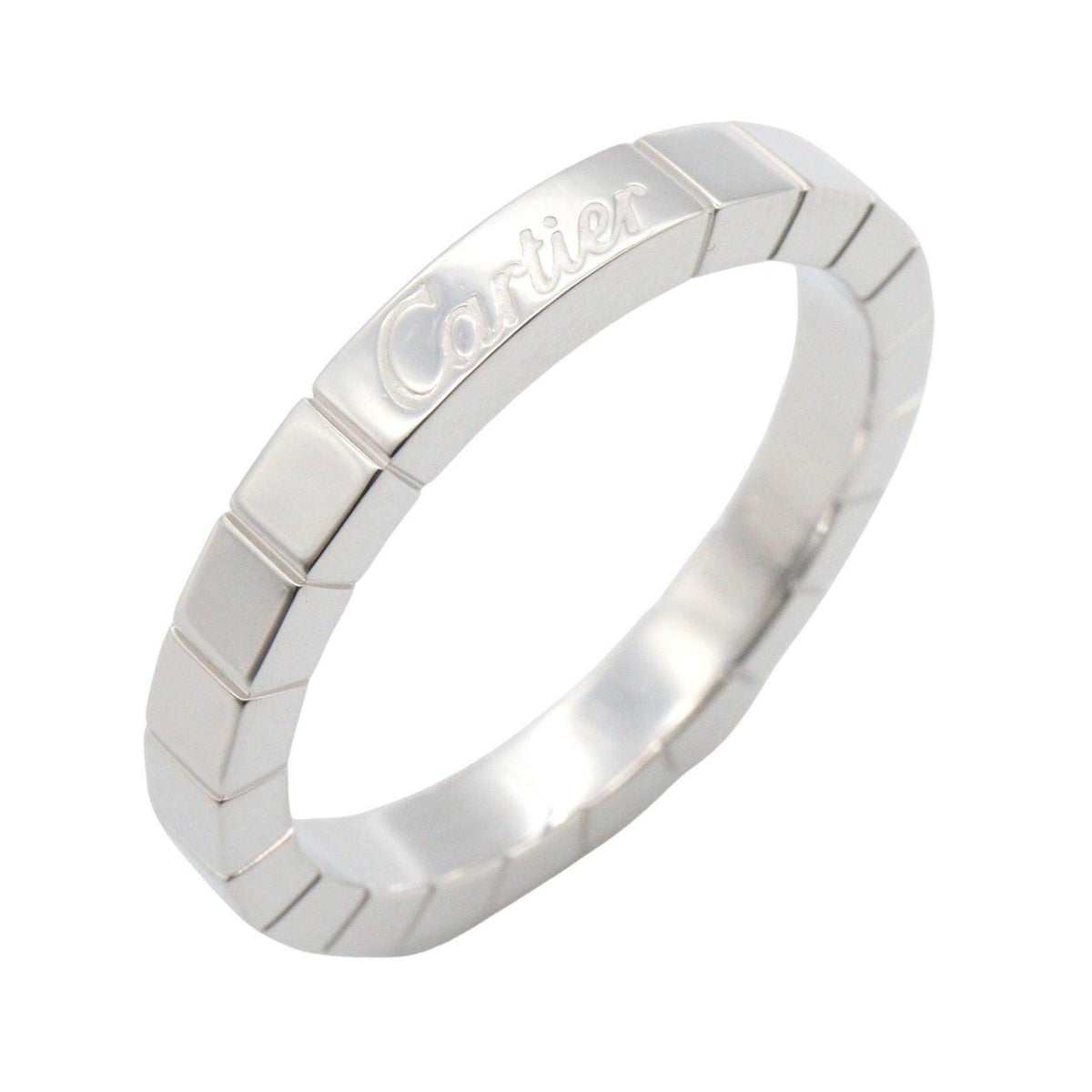 Cartier Lanieres 18K White Gold Diamond Ring – front view