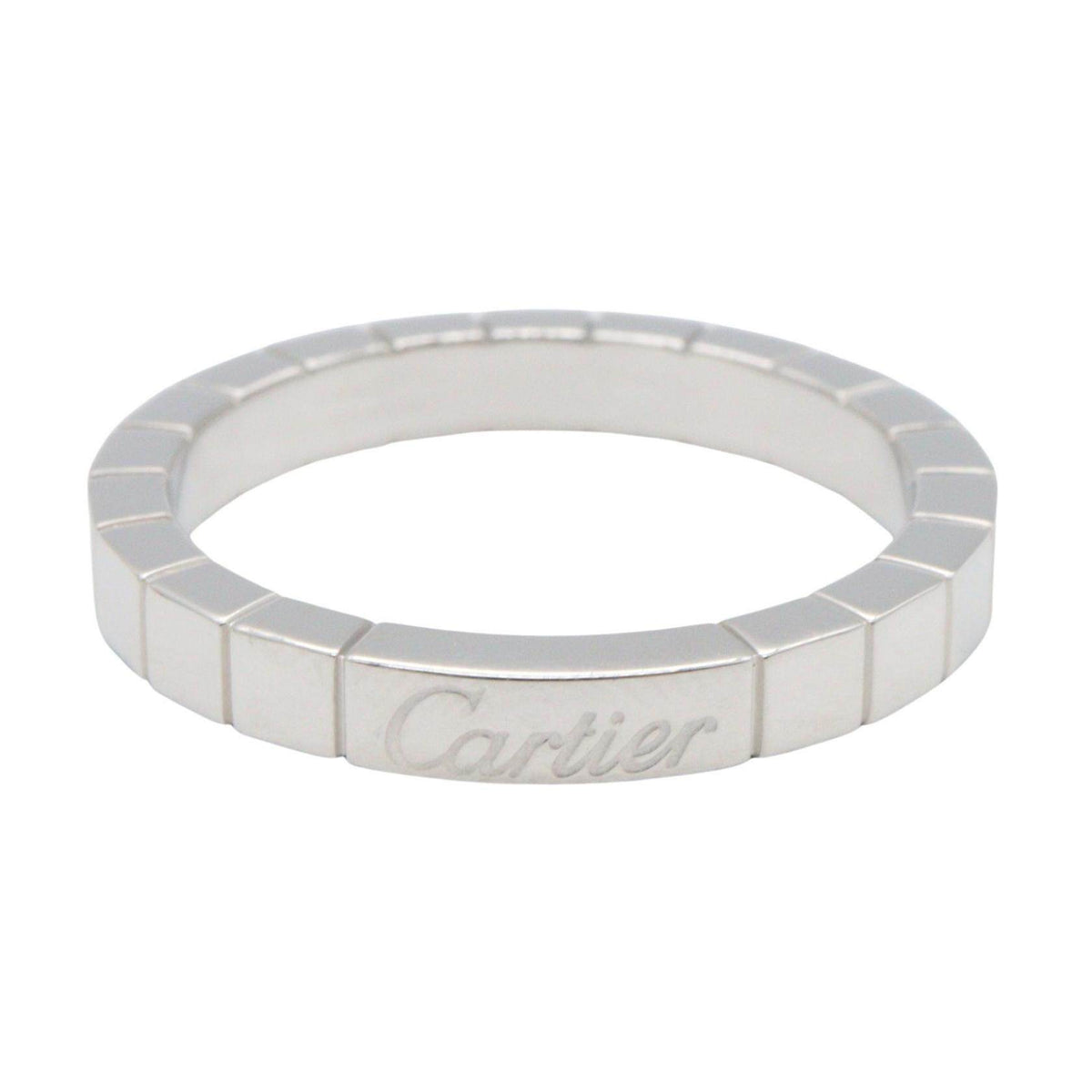 Cartier Lanieres 18K White Gold Diamond Ring – side view