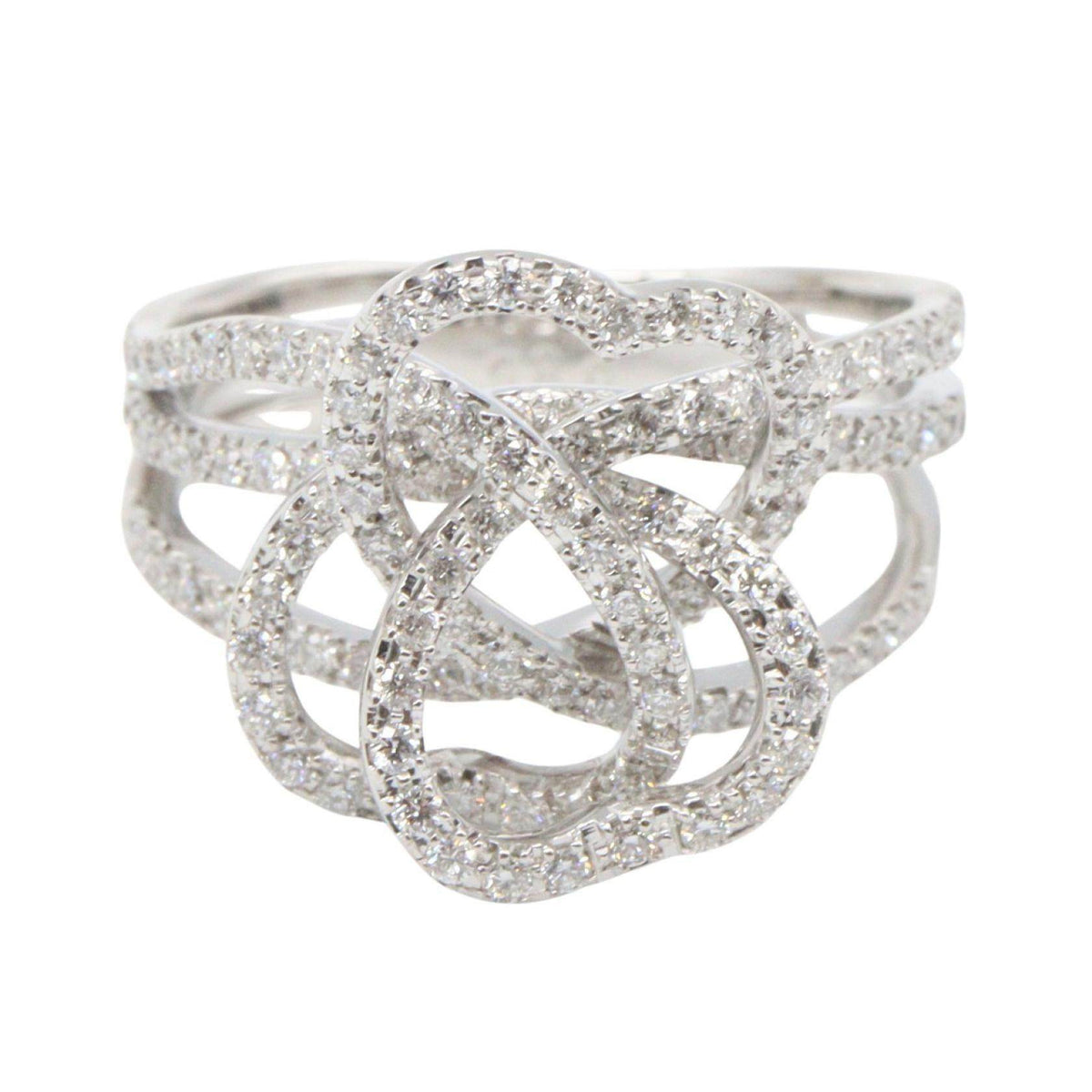18K White Gold Diamond Ring – side view