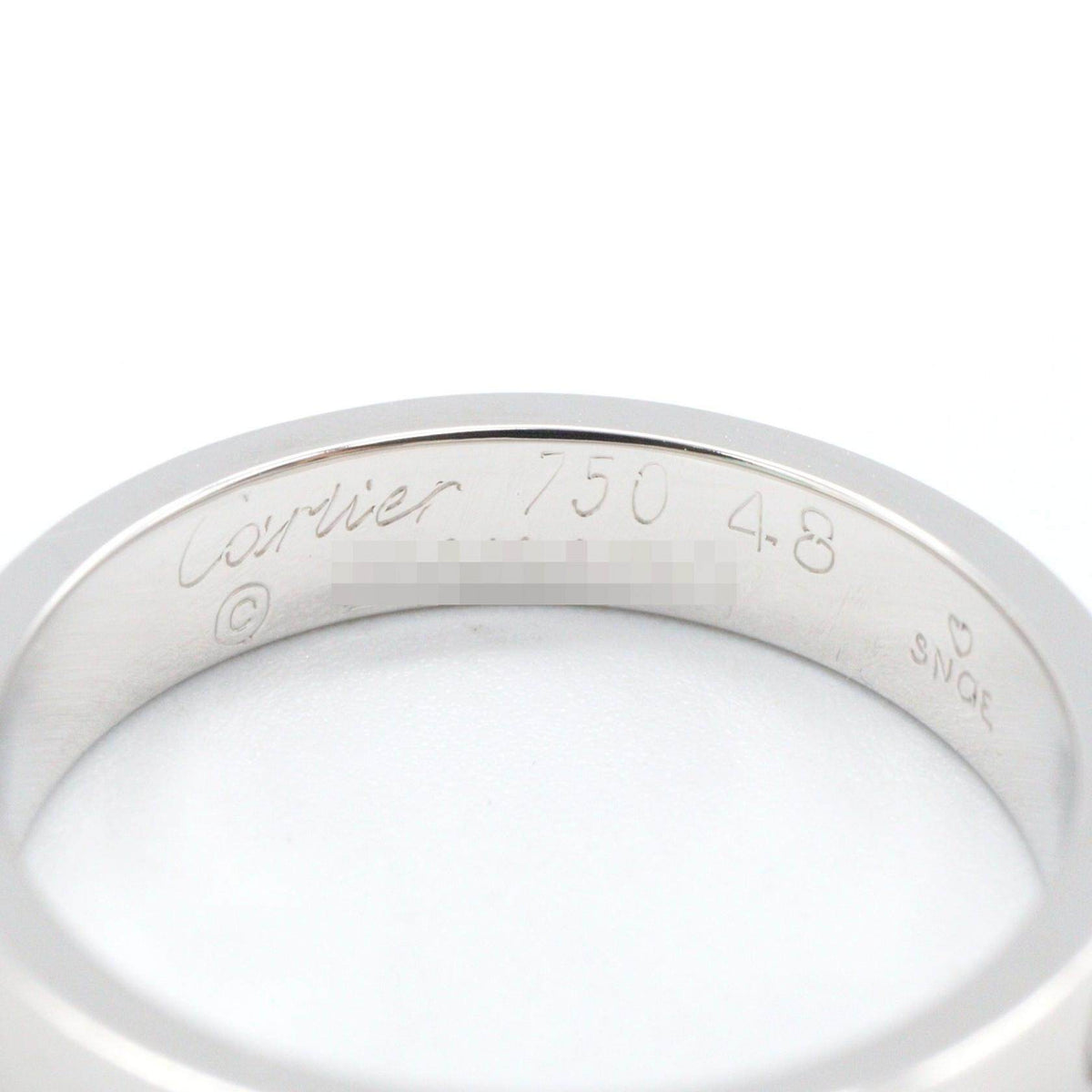 Cartier Love 18K White Gold Ring – top view