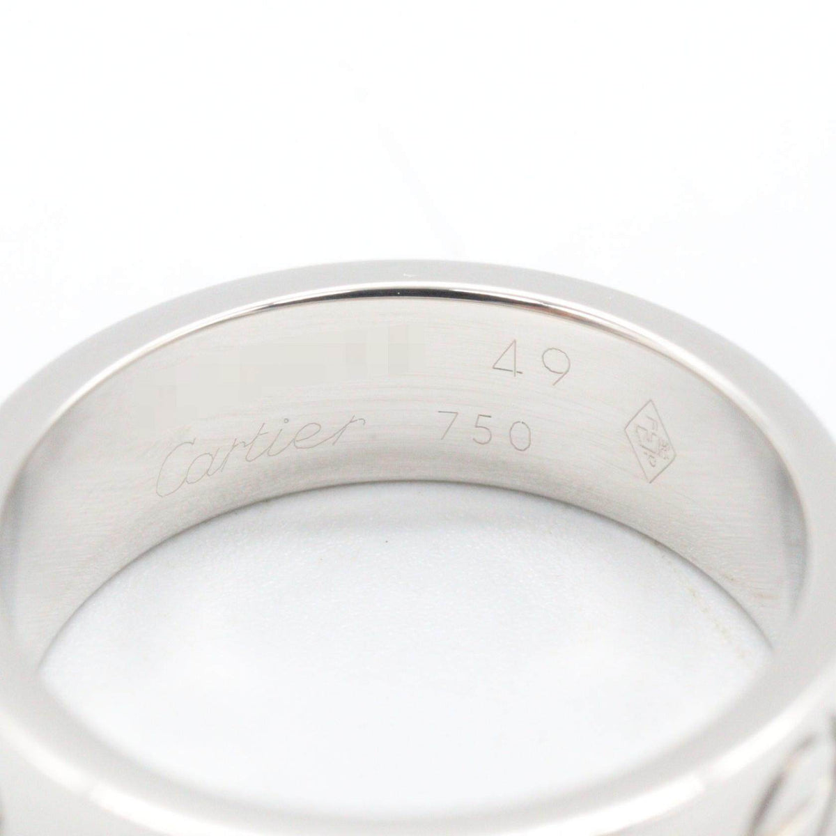 Cartier Love 18K White Gold Diamond Ring – top view