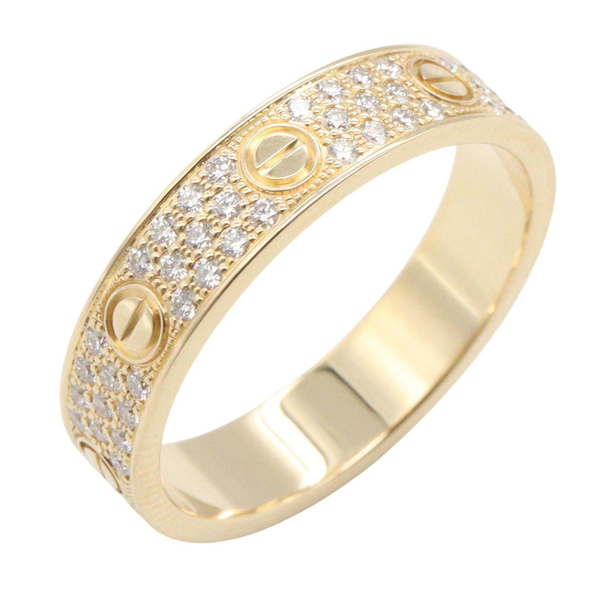 Cartier Love 18K Yellow Gold Diamond Ring – front view