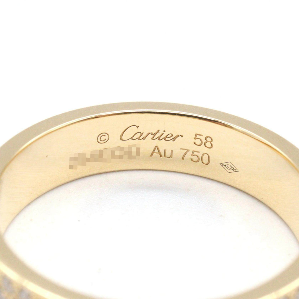Cartier Love 18K Yellow Gold Diamond Ring – top view