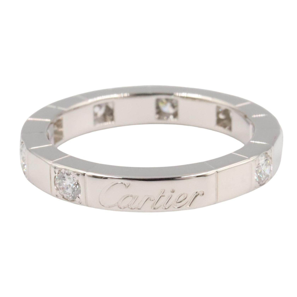 Cartier Lanieres 18K White Gold Diamond Ring – side view
