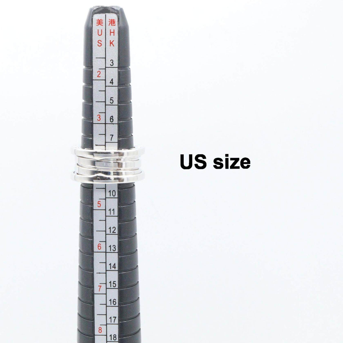 Bulgari B-zero1 3 Band 18K White Gold Ring – close-up