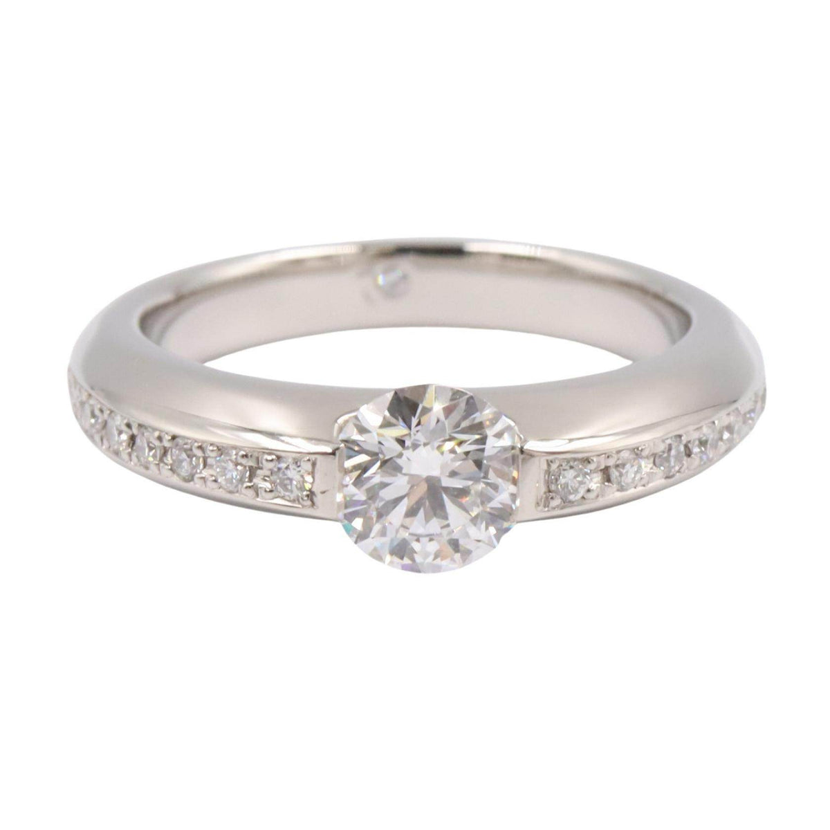 Ponte Vecchio Platinum Diamond Ring – side view