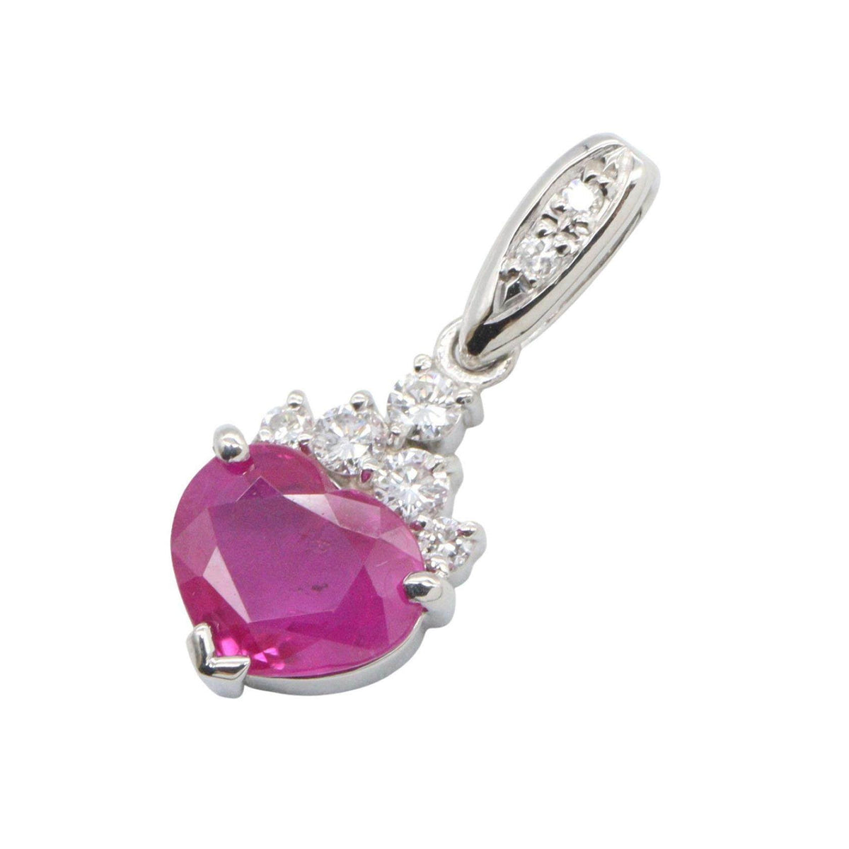 Platinum Ruby Pendant – front view