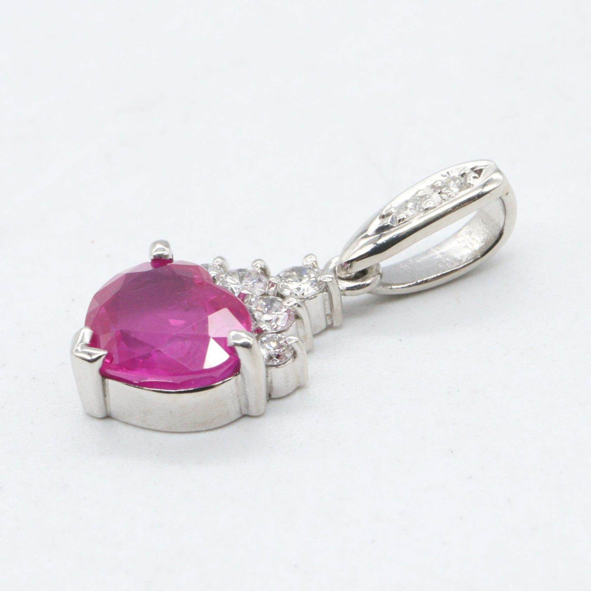Platinum Ruby Pendant – alternate view
