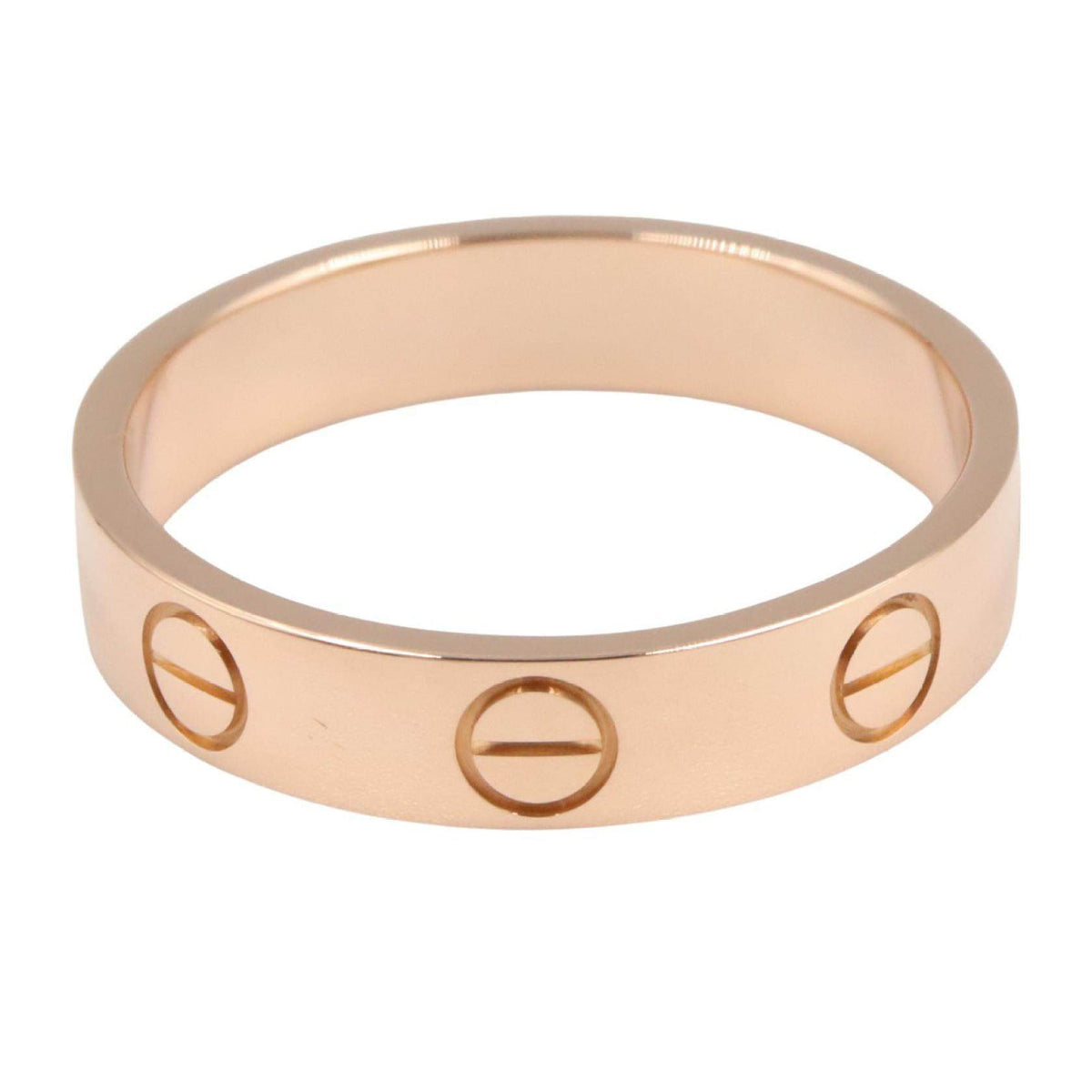 Cartier Mini Love 18K Rose Gold Diamond Ring – side view