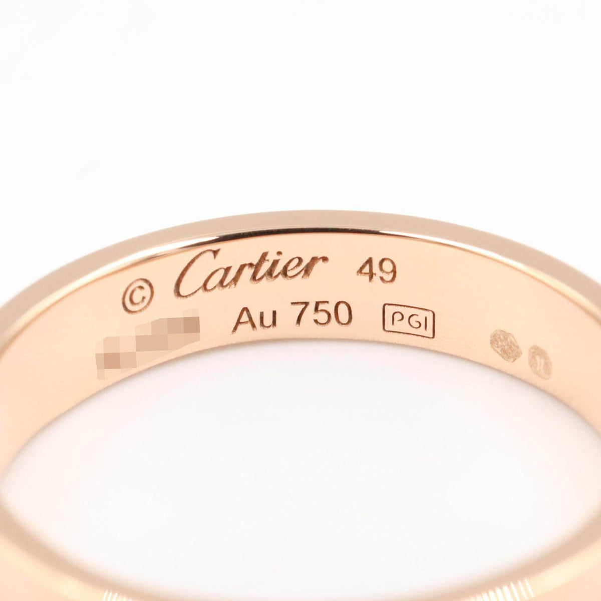Cartier Mini Love 18K Rose Gold Diamond Ring – top view